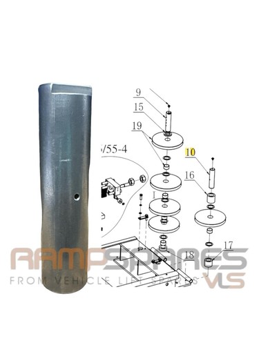 Rotary post lift under - 4,