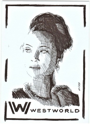 Aceo art sketch card westworld - aceo,