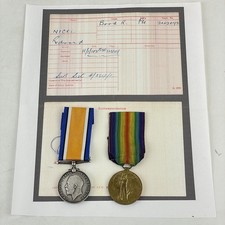 WW1 Medal Pair Private Edward