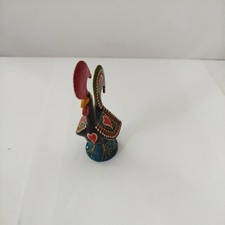 Portuguese Folk Art Metal Hand Painted Rooster / Chicken. 10cm