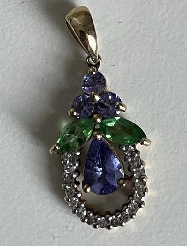 9ct tanzanite tsavorite - 9ct, tanzanite,