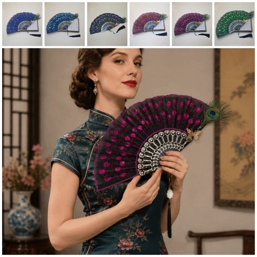 Retro peacock feather folding - peacock,