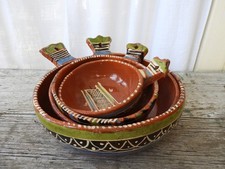 Vtg 4 1940's Mexican Redware