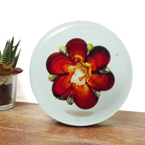 Mdina glass paperweight - glass,