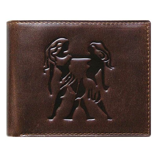 Unique fold brown - bi-fold, genuine