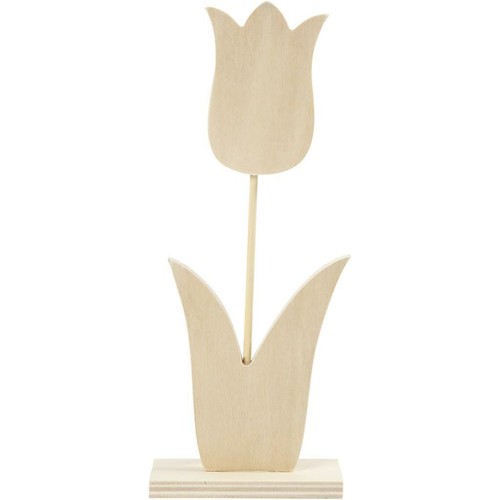 Tulip shaped plywood flower - tulip,