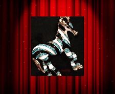  Necklace/Pendant 3D”Zebra” 8x6cm. vintage style,Crystal Charm Pin Bracelet Bib