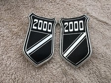 FORD CORTINA MK3 TAUNUS  2000 WING BADGES GENUINE PAIR VGC J FRAY