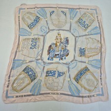 HERMÈS Scarf Women's Paris Multicoloured Silk Equestrian Design Fashion