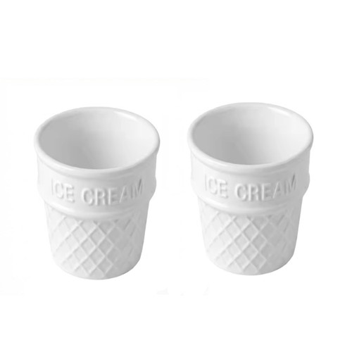 2pcs ceramic ice cream cups - ice,