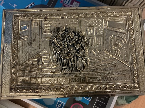 Vintage fireside brass slipper - brass,