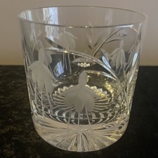 Stuart Crystal Cascade Cut Glass Double Whiskey Tumbler A 1 ( 3.5 " ) Beautiful