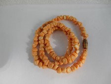 Golden Coral Nugget Necklace, 42.5cm long.