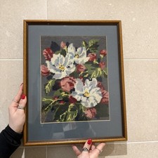 Needlepoint floral flowers Art