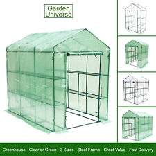 Greenhouse Growhouse polytunnel Garden Universe 6 Models Green & Clear gardening