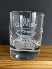 The Claymore Scotch Whisky Etched Glass Tumbler - Home Bar/Pub