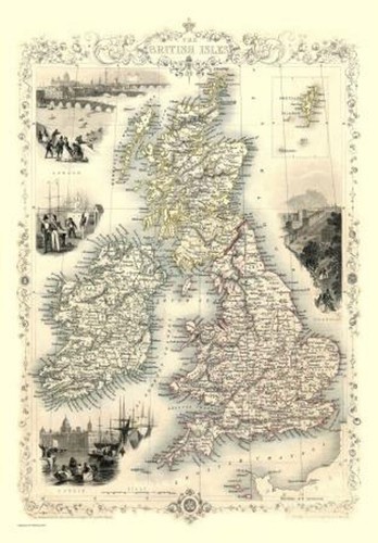 Country map british isles - british,