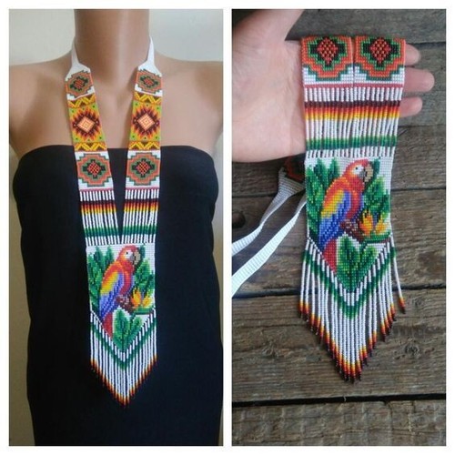 Handmade seed bead fringe - seed,