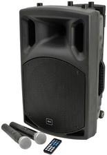 QTX QX12PA 100W Battery Powered Portable PA System Bluetooth & Two Handheld Mics