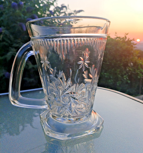 Vintage clear pressed glass - vintage,