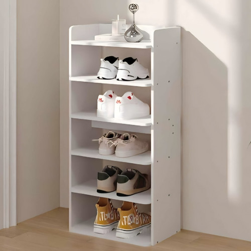 White freestanding shoe rack - white,