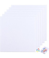 No Pins ?LOLYSIC 6pc Felt Tiles, 30x30cm, 9mm Thick Self-Adhesive Notice Boards