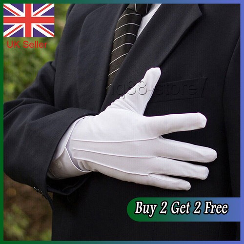 Pair white gloves - gloves, guard