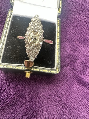 Carat gold marquis set old - carat,