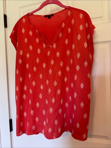 Papermoon red patterned - papermoon, v-neck