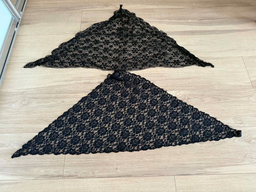 Piece vintage black lace - 2-piece,
