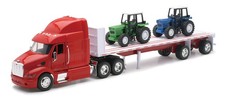 Peterbilt 387 Flatbed/Farm Truck Set Of 2 [New Ray] 1/32