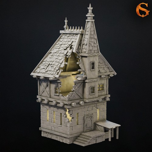 Printed abandoned house - 3d,