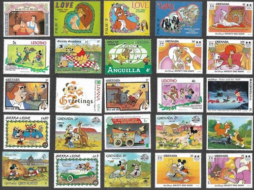 Disney stamps collection - disney, 50
