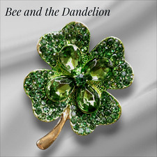 Green Crystal Shamrock Lucky