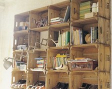 Vintage Wooden Pear /Fruit Crates - Rustic Old Bushel Box - Shabby Chic Storage