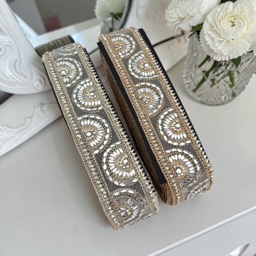 Indian net lace trim real - indian,