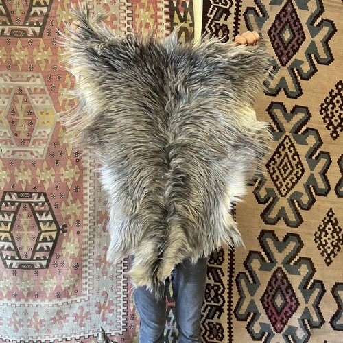 Natural angora goat skin rug - angora,