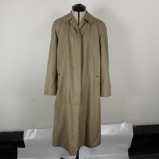 Vintage Burberrys Womens Trench Coat w/ Nova Check Wool Liner Size 14 Long