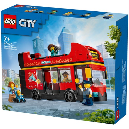 Lego city red - city, double-decker