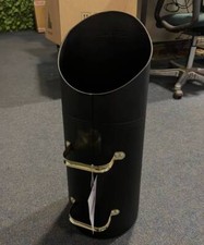 Fireside Coal Hod 22'' Black Metal Shuttle Fireside Fireplace - Dent