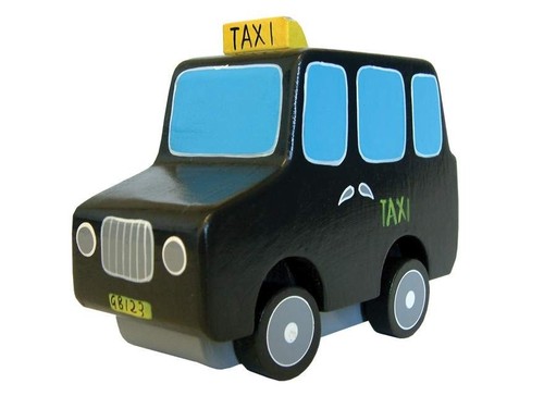 Wooden london taxi black toy - london,
