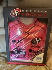 Cornish Pirates Professionally Framed Rugby Shirt