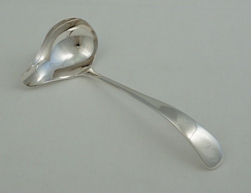 Silver cream ladle old - cream, ladle,