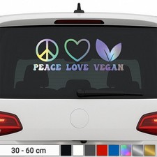 Peace Love Vegan Sticker Vegan