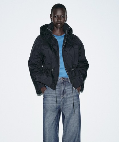 Zara hooded puffer jacket - hooded,