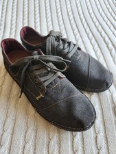 NEW Toms Green Hemp Lace Up Casual Shoes Lightweight Size 9 UK