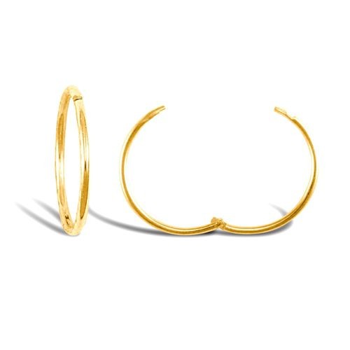 Earrings 9ct yellow gold plain - earrings,