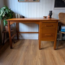 Antique Oak Pedestal Desk