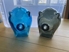 Vintage Glass Piggy Banks