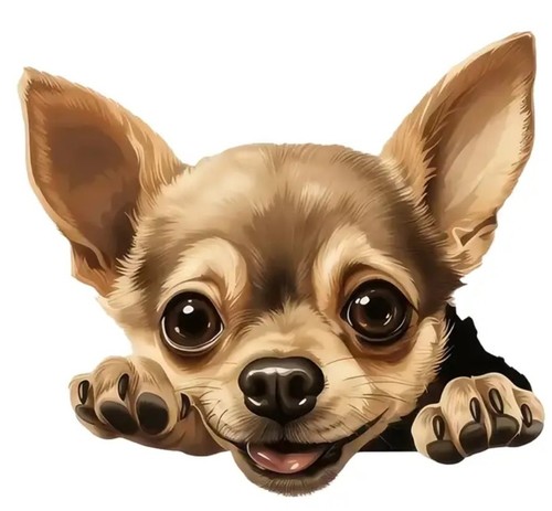 Peeking chihuahua car - chihuahua, window
